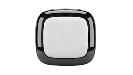 Black and White Smart Home Device Isolated on White