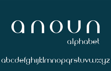 Modern Minimal Tech Font, Typeface for gaming fonts logo design, vector illustration, 