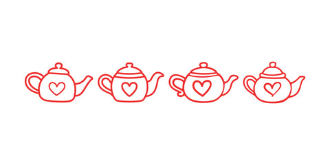 Classic vintage motorcycle bike chopper vehicle red outline © MstPoliAkther