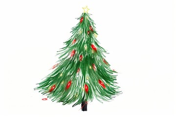 Fototapeta premium Christmas Tree With Decorations Such As Garlands christmas tree decoration.