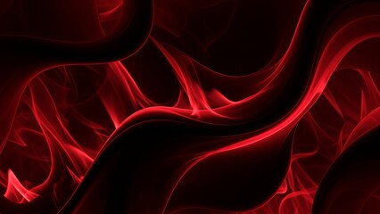 Abstract Red Light Trails on Dark Background Dynamic Flowing Energy.