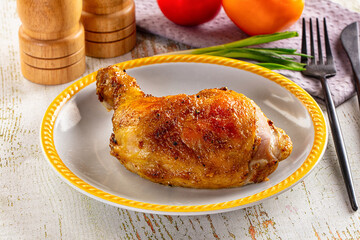 Roasted tasty hot chicken leg