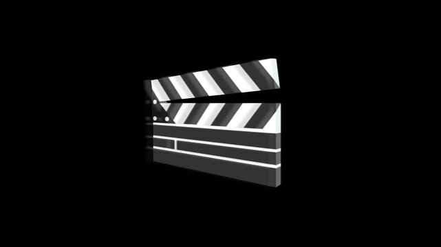 Movie clapper board icon animation. Movie clapper board motion. Icon animation. Icon motion.