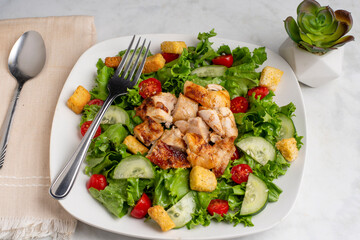 chicken salad  with croutons