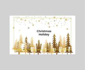 Merry Christams holiday vector card