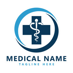 Obraz premium Caduceus medical emblem in paper cut styl