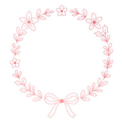 Minimal Winter Floral Frame