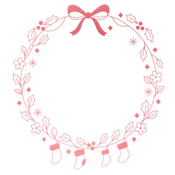 Minimal Winter Floral Frame