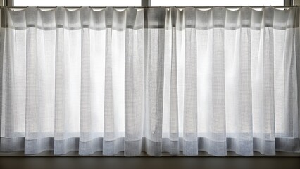 Close up of white curtain.