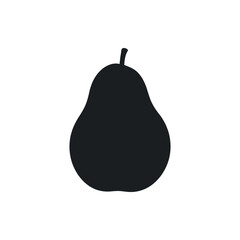 Silhouette of a Pear Simple and Elegant Fruit Illustration.