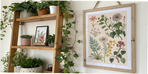 window with flowers in the garden