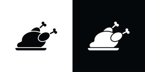 Fototapeta premium Turkey icons pictogram. Vector isolated shape in modern doodle style.