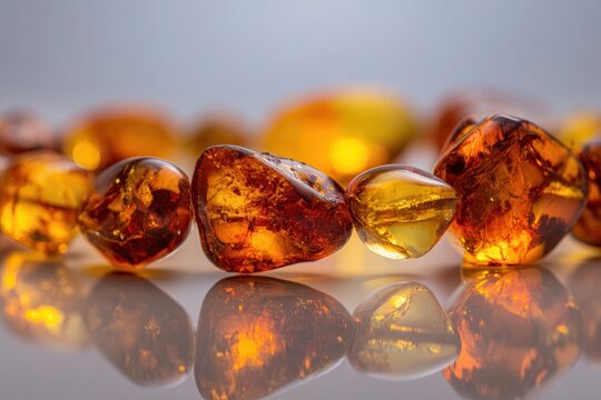 Exquisite Amber Jewelry Display for Lithuania Independence