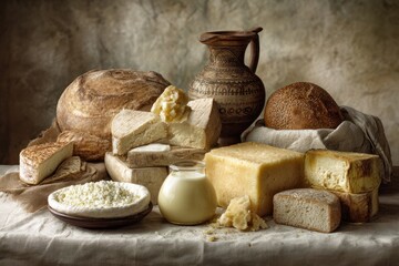 moldovan cheese bread arrangement