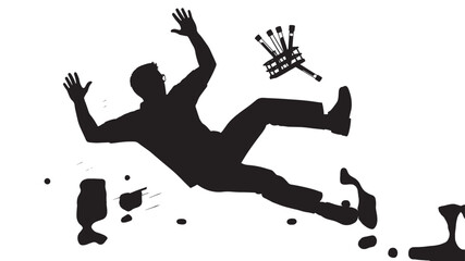Oh no, spilling the lab samples! Scientist falling in the lab is a setback for research but could also be a hilarious accident, a clumsy moment in science