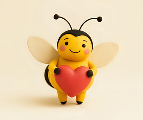 Naklejka premium Kawaii Cute Bee – Super Adorable