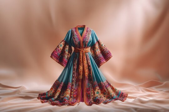 Ethereal Turkmen National Dress Still Life - Powered by Adobe