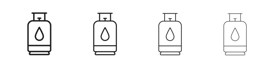 Gas cylinders icon on white background. Modern simple icon vector illustration.