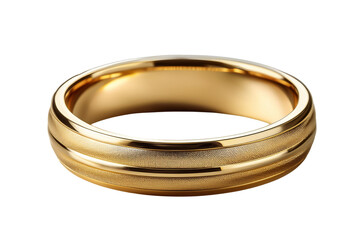 Ein goldener Ehering vor transparenten Hintergrund
