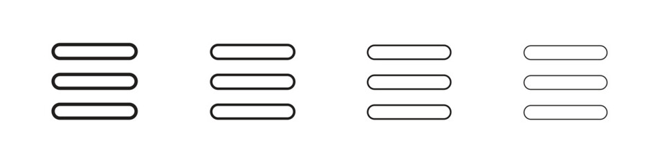 Obraz premium Hamburger menu icon on white background. Modern simple icon vector illustration.