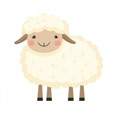 Fototapeta premium Sheep illustration animal art.