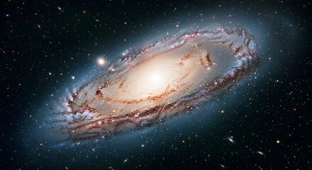Obraz premium Spectacular Spiral Galaxy Shining Brightly In The Vast Expanse Of Space
