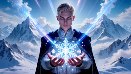 Man who creates snowflakes from light