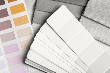 a variety of fabrics with a color palette. New trending colour of the 2026 year  © alimyakubov