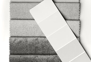 a variety of fabrics with a color palette. New trending colour of the 2026 year 