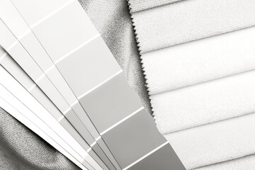 a variety of fabrics with a color palette. New trending colour of the 2026 year 