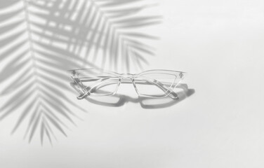 Summer sunglasses on a pink background. New trending colour of the 2026 year 