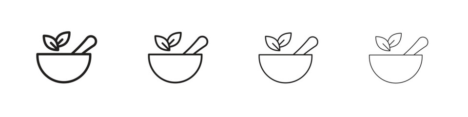 Herbal medicine icon on white background. Modern simple icon vector illustration.