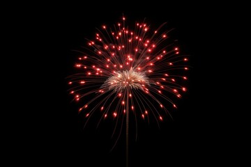 Fototapeta premium Fireworks celebration black background illuminated.