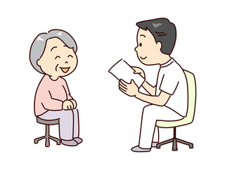 高齢者、受診をする。