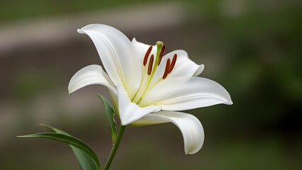 Close up of white lily.