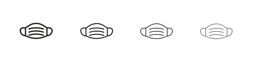 Fototapeta premium Mask icon on white background. Modern simple icon vector illustration.
