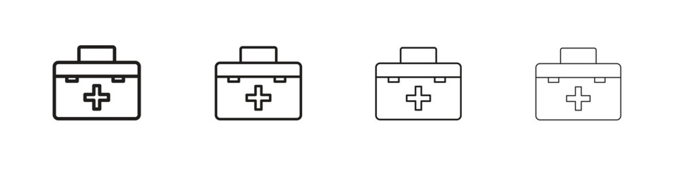 Obraz premium Medical kit icon on white background. Modern simple icon vector illustration.