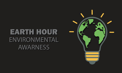 Earth Hour Poster Banner Cover Design, Save Energy, Climate Change, Sustainability, Eco Awareness, Environmental Protection, Global Event, Renewable Energy, Green Planet, Climate Action