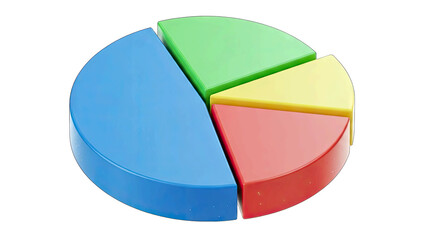 Colorful Pie Chart on White Background