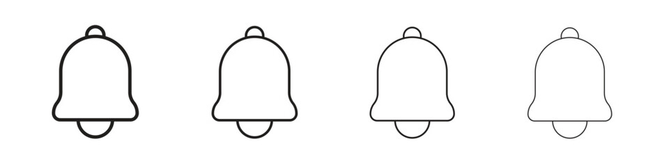 Notification icon on white background. Modern simple icon vector illustration.