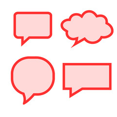 Hand Drawn Speech Bubbles Collection with Blank Chat and Message Elements