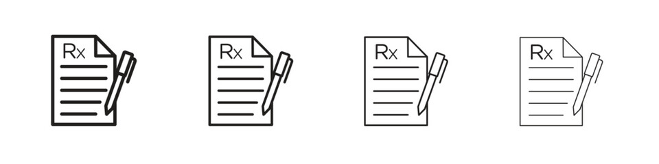 Prescription icon on white background. Modern simple icon vector illustration.