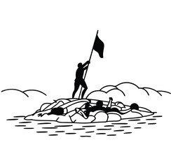 Patriotic victory day celebration graphic design