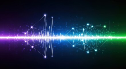 Abstract technology visualization featuring vibrant colors and complex data forms