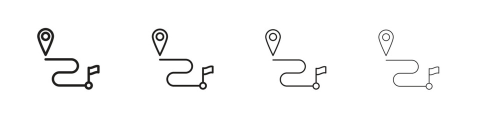 Roadmap icon on white background. Modern simple icon vector illustration.