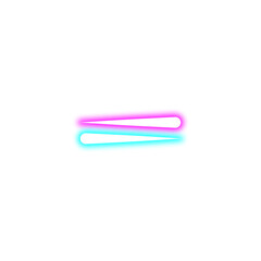 Turquoise And Pink Neon Lights Vector