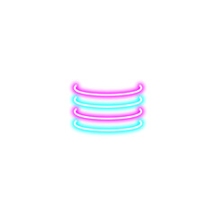 Turquoise And Pink Neon Lights Vector