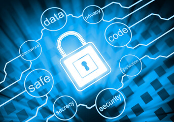 Security Lock. Smart security system. Social media security lock. Strong security password. 