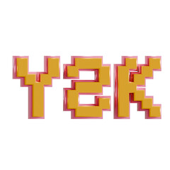 logo y2k 3d icon illustration