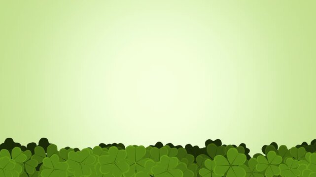 ecofriendly plant edges, lush green clover border for eco branding and promotions
